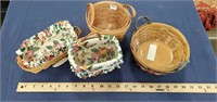 4 Small Longaberger Baskets