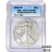 2021-W American Silver Eagle ICG PR70 DCAM