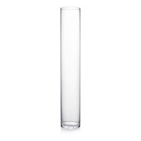 WGV Clear Cylinder Glass Vase, 4 by 24-Inch