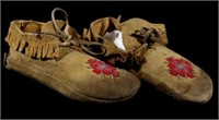 Sioux Native American Beaded Soft Sole Moccasins