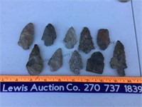 10 Arrowheads - Lifetime Collection found on a