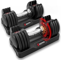 Keppi Adjustable Dumbbells Set-25lb