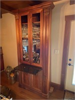 8ft Dbl Door Bar/Cabinet w/Mirror/Granite Table