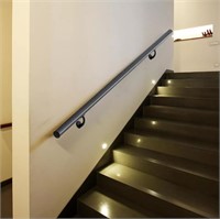 9ft Aluminum Handrail For Stairs, Black