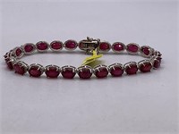 NEW STERLING SIVLER & RUBY BRACELET