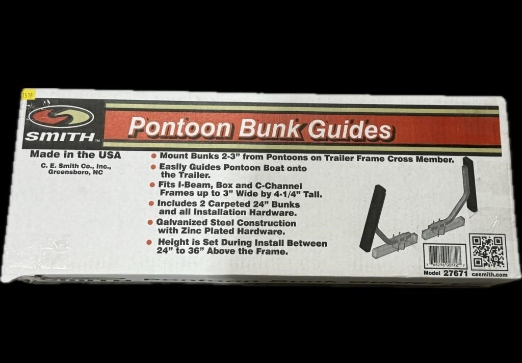 Smith Pontoon Bunk Guides Model 27671, new in box