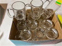 Large lot of vintage water glasses