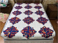 Handmade Quilt #74 Rectangles Forming 8 Point
