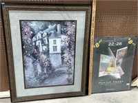 LARGE FRAMED HOUSE PICTURE, DUVALL, POSTER FRAME