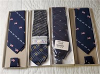 Four vintage men's neckties