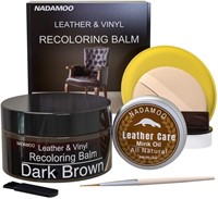 NADMAOO Light Tan Leather Recoloring Balm with Min