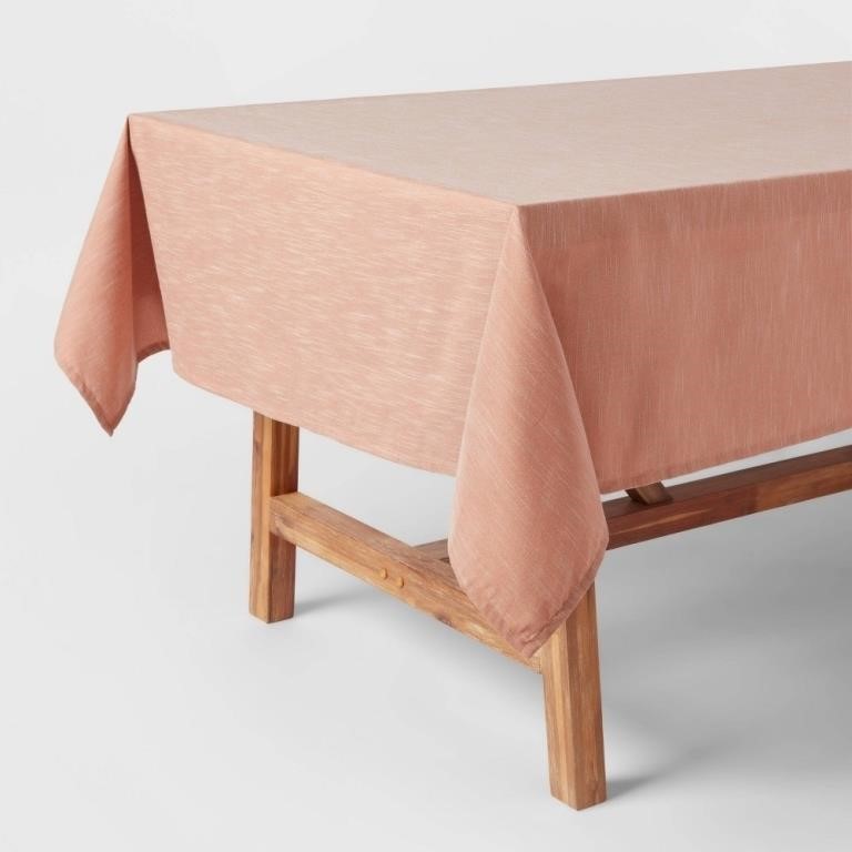 84x60 Pink Chambray Tablecloth - Threshold