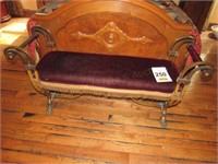 Claw Foot Bench 50" x 15" x 26", Metal