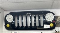 Jeep grill wall clock 18x47 plastic