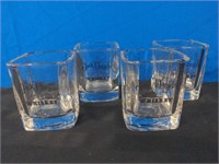 4 Jack Daniel's Whiskey Rock Glasses