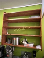 5 Tier Wood Wall Shelf ~4' x 1' x 4'