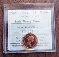 1964 Canada ICCS Graded Small Cent - PL-66