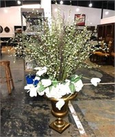 Large Urn Style Planter with Tall Faux Florals