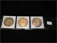 1882-0, 1898-S, 1921-D Morgan $1