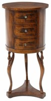 EMPIRE STYLE CYLINDRICAL BEDSIDE TABLE