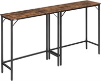 Narrow Bar Table  63-Inch  Rustic Brown