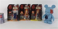 3 figurines de Star Wars + 1 figurine Disney