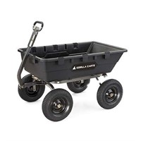 Gorilla Carts Heavy Duty Poly Yard Dump Cart Garde