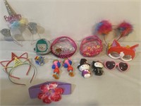A lot of miscellaneous kid toys headbands and