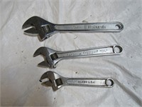 3 adj. wrenches incl;boker & pittsburg