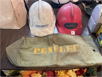 (2) PENELEC HARD HATS AND PENELEC TOOL BAG
