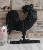 Cast iron rooster key holder