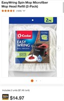 SPIN MOP HEAD REPLACEMENT QTY 2 (OPEN BOX)