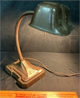 GREAT 1930’S CAST METAL ADJUSTABLE DESK LAMP