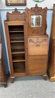 Antique oak secretary bookcase