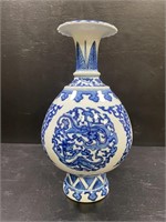 Asian Blue & White Porcelain Vase