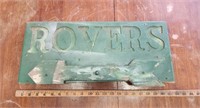 Rovers Green Wooden Arrow Sign