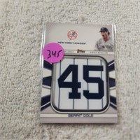 2022 Topps Commerative Jersey Number Gerrit Cole