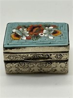 Antique Italian Micro Mosaic Pill Box