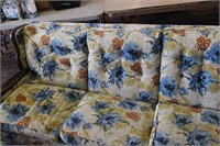 Vintage Floral Blue Couch