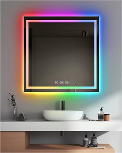 36x36 Inch RGB LED Bathroom Mirror