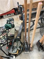 Sledge Hammer and 2 Pick Axes