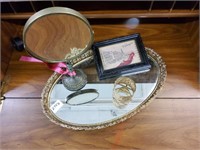 Dresser Tray, Makeup Mirror & Picture