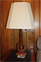 Wood Key Lamp 33"