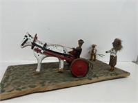 Folk art farm horse and plow