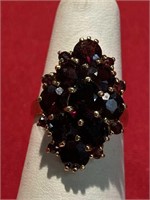 Large garnet ring. Size 7 3/4. Very nice ring.