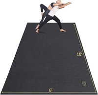 GXMMAT Extra Large Yoga Mat 10'x6'x7mm  Black
