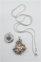 Sterling Silver Jewelry Lot  23.0g 
2 Pendants