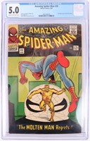 AMAZING SPIDER-MAN #35 (2ND MOLTEN MAN) CGC 5.0