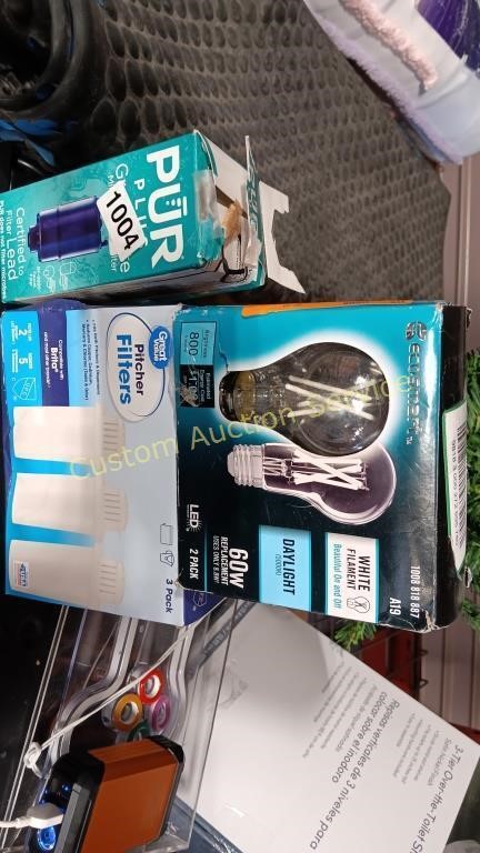 WATER FILTERS AND LIGHT BULBS 60W