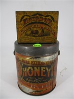 Lot (2) Advertising Tins - Tobacco & Honey